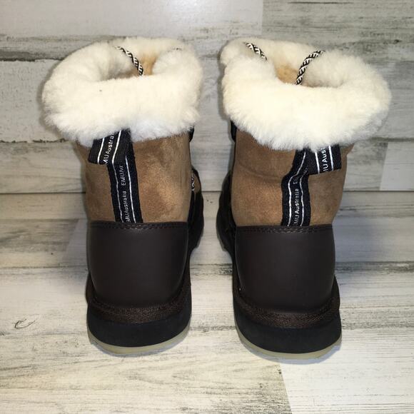 Emu Australia Blurred Sheepskin Boot Womens 10 Chestnut Brown Fuzzy Furry Warm - Picture 5 of 11